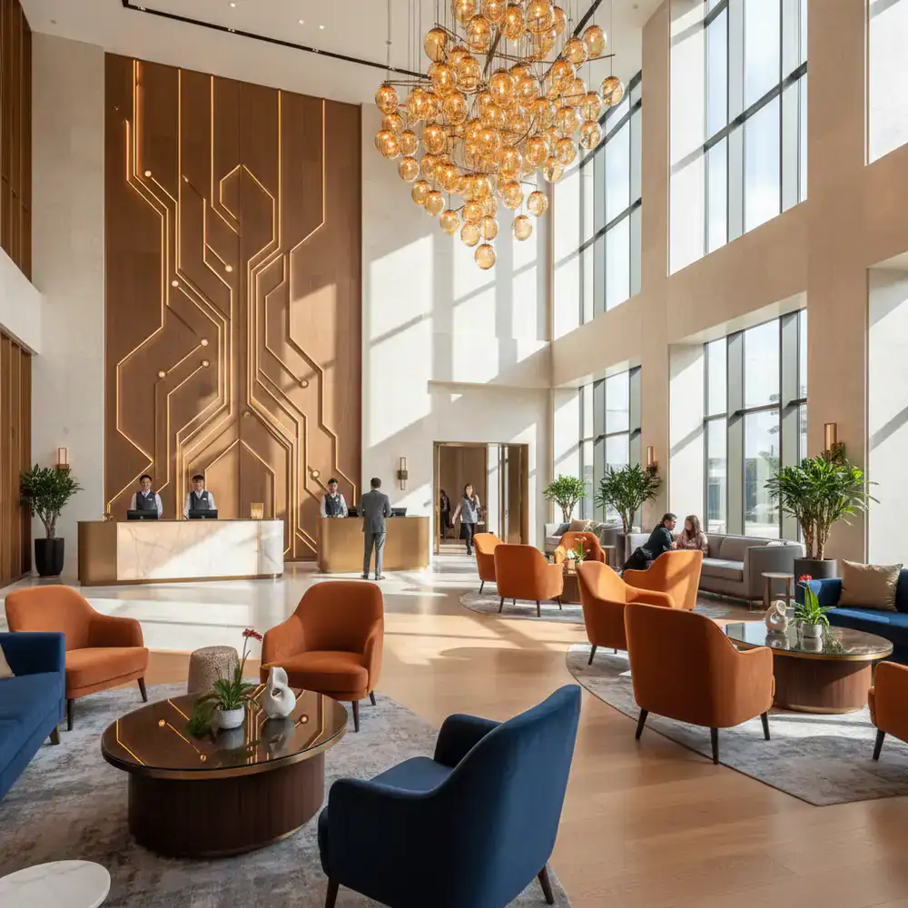 Lobby of Crownbridge Gaming Hotel