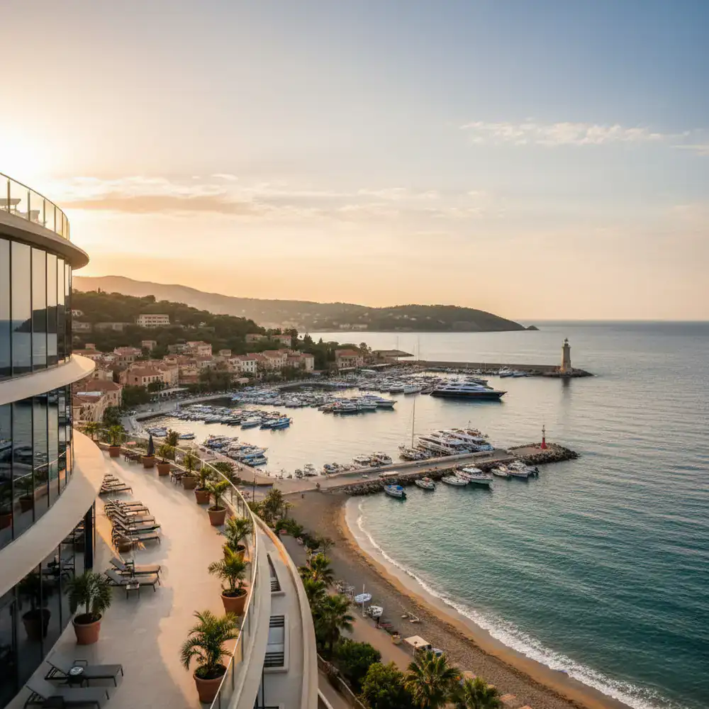 Coastal view from Harbour Gate Casino Hotel